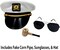 4E's Novelty Yacht Captain Hat Costume Accessories Set with Adjustable Hat, Aviator Sunglasses & Fake Pipe – Sailor Outfit Accessories for Adults, Men & Women – Nautical Party & Halloween Dress Up